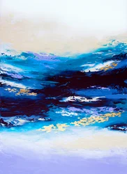 Golden Deep Blue Flow