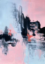 Moderne abstrakt rosa og blå