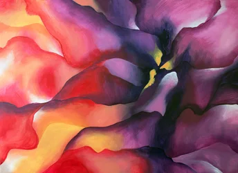 Levende, abstrakt blomst