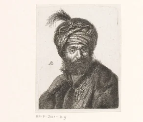 Byste av en mann med turban