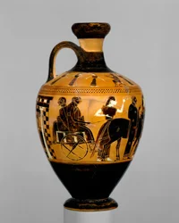 Lekythos, ca. 550–530 f.Kr. (terrakotta)