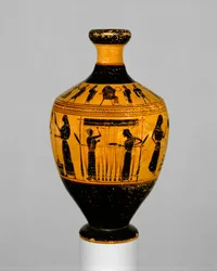 Lekythos, ca. 550–530 f.Kr. (terrakotta)