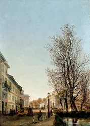 Utsikt over Porta Venezia-området, Milano (maleri, ca. 1850)