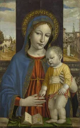 Jomfru Maria og barnet, ca. 1488–90 (olje på poppel)