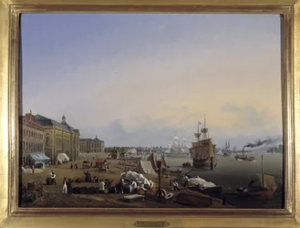 Bordeaux, tollstedene av Louis Garneray, sd. ca 1820, Olje på lerret, H. 0,330; L. 0,460. CCIP Coll.