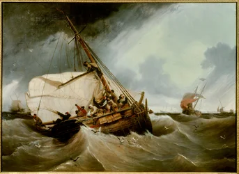 Fiske en torsk Maleri av Ambroise Louis Garneray (1783-1857) 1832 Søn. 1,26x1,75 m Rouen, musee des Beaux Arts