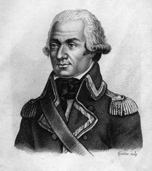 Portrait of Charles François du Périer dit Dumouriez (1739-1823), French general.- in “Portraits des généraux français en suite les victoires et conêtes des Français”” Engraved by Ambroise Tardieu in 1818. Stella Collection.