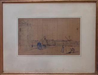 Le Quai de Carenage, Le Pollet, 1928 (blyant og wc på papir)