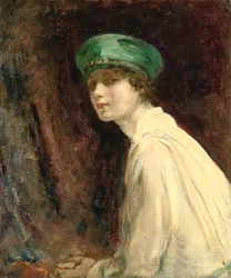 "The Green Hat", et portrett av fru Claude Johnson, 1918
