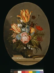 En vase med blomster, ca. 1633 (olje på lerret)