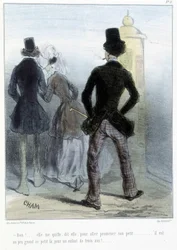 Karikatur - i "" Madeleines"" av Cham, v.1870-1880