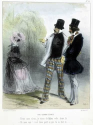 En bekjent - i "" Madeleines"" av Cham, ca. 1870-1880