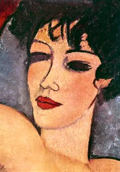 Detalj av en sovende naken, c1917