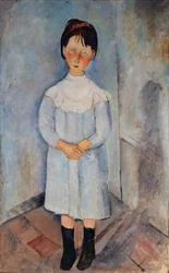 Jente i blått, 1918.