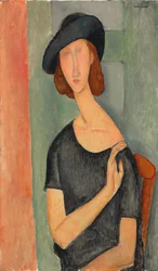 Jeanne Hébuterne (i hatten)