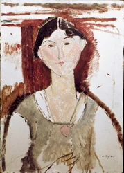Portrett av Beatrice Hastings. Maleri av Amedeo Modigliani