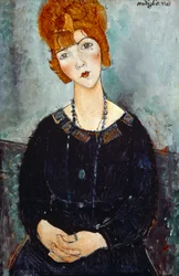 Kvinne med et halskjede, 1910
