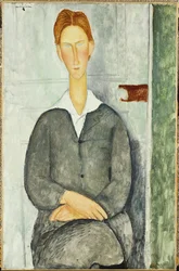 Ung mann med rødt hår, 1919