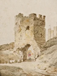 To soldater på vakt ved Dover Castle, ca. 1805 (akvarell)