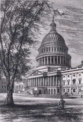 View of the Capitol, Washington, illustrasjon fra Cassells History of the United States utgitt av Cassell, Petter & Galpin, ca. 1900 (litho)