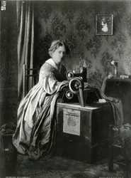 Annonse for Singers patentsymaskiner, 1899
