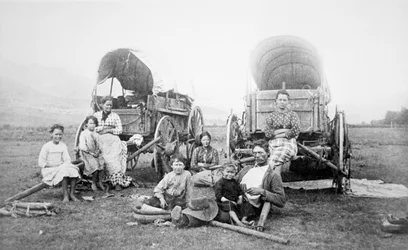 American Pioneer Family, ca. 1870 (s/hvitt-bilde)