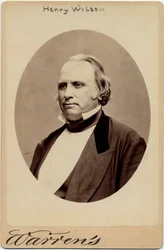 Henry Wilson (1812-75), 18. visepresident i USA; bilde av George Warren, Boston (albumfoto)