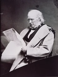 Horace Greeley (1811-72) (s/hvitt-bilde)