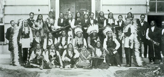 Indiansk delegasjon av siouxledere i Washington, D.C., for å protestere mot bruddet på Fort Laramie-traktaten av 1868