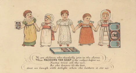 Annonse for Packers Tar Soap, ca. 1880