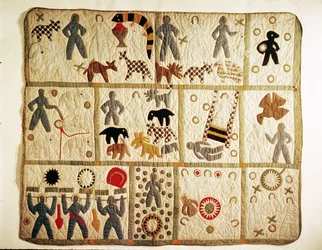 Bibelsk quilt, Virginia (bomull med applikasjon)