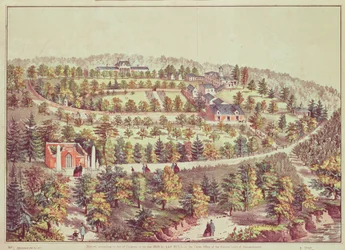 Fugleperspektiv av Mount Vernon, 1859