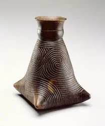 Caddo innskåret flaske, 1200-1500 (keramikk)