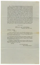 Innkalling til frivillige under General Order No.4, 27. desember 1860