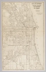 Kart over byen Chicago