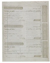 Dixie trykt på baksiden av et ark sjekker, 1861