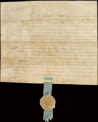 Oppslukt proklamasjon som gir Freedom of the City til John Jay