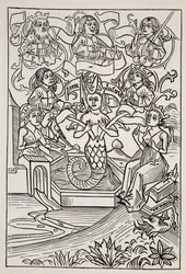 Feen Melusine, fra The World Guide to Gnomes, Fairies, Elves and Other Little People av Thomas Keightley (1789-1872), utgitt 1880