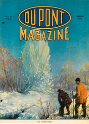 Ice Blasting, forside av DuPont Magazine, februar 1919