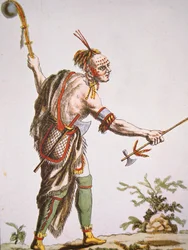 Iroquois kriger med ballhodet kølle