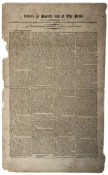 Ytringsfrihet og pressefrihet, januar 1799