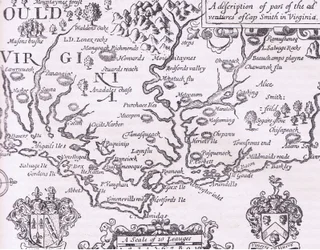 Kart over Virginia, illustrasjon fra Cassell