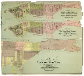 Kart over byen New York, som viser dens politiske inndelinger og underavdelinger