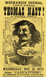 Mekanikerkurs, fjerde kveld. Thomas Nast!, utgitt av Currier & Ives, 1873
