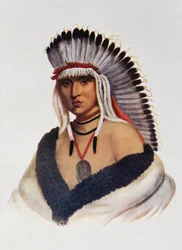 Petalesharro, en Pawnee Brave, illustrasjon fra 