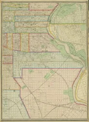 Plate 5, kart over hele Incorporated City of Philadelphia, 1867