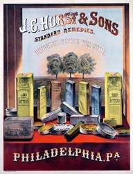 Plakatannonsering JE Hurst & Sons Standard Remedies - Brighter Hours will Come