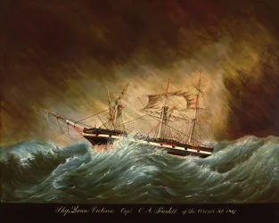 Dronning Victoria, utenfor Azorene (olje på lerret)