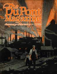 Raising a Railroad Bridge with Dynamite, forside av DuPont Magazine, januar-februar 1922
