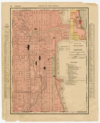 Rand McNally amp; Companys kart over den sentrale delen av Chicago, Illinois